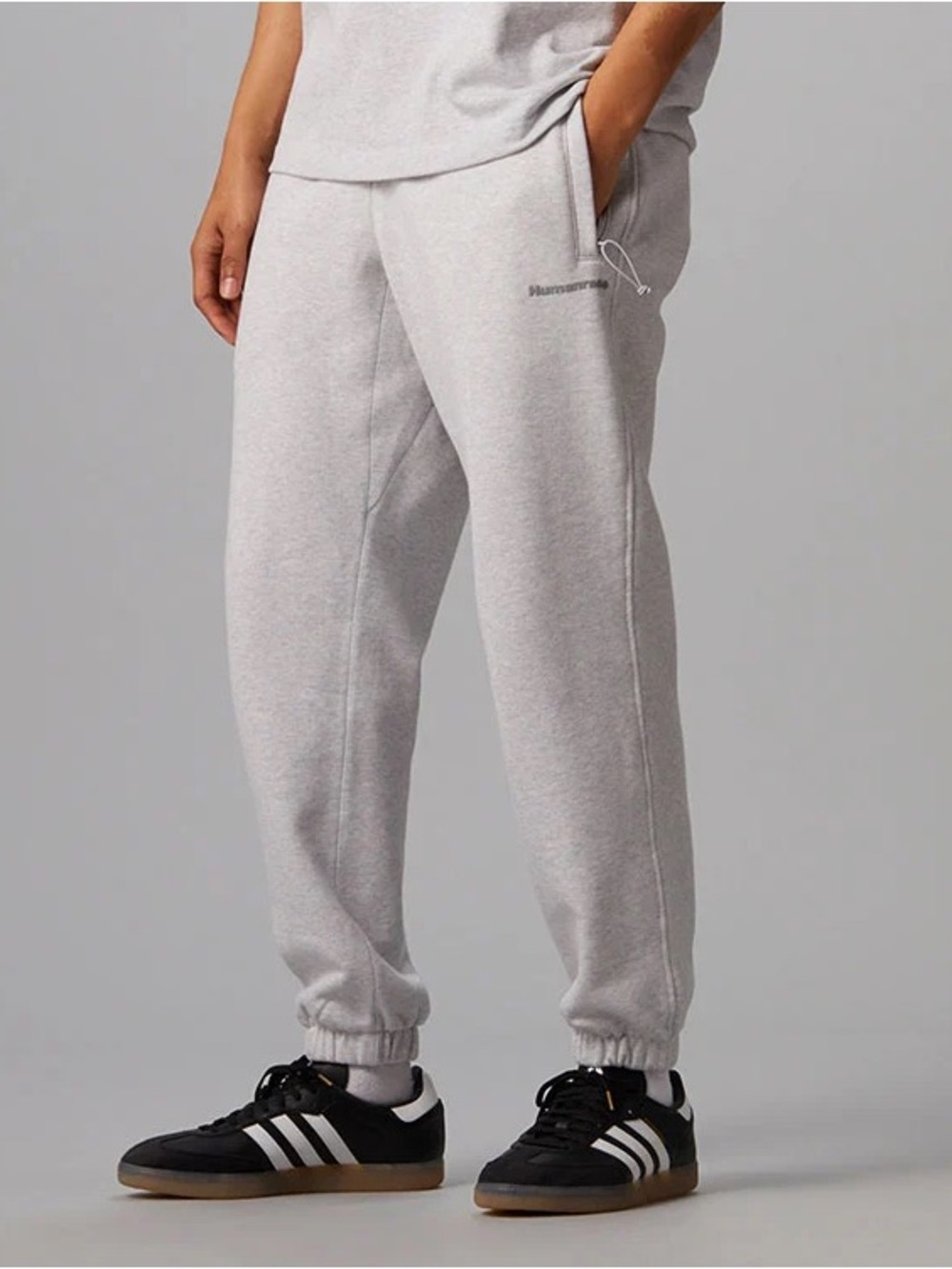 adidas x Pharrell Humanrace Logo Sweatpants 'Grey'